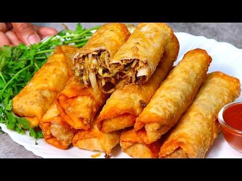 Chicken Spring Rolls Recipe For Iftar | Crispy Chicken Spring Rolls For Ramzan 2026