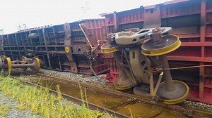 Hurricane Michael winds topple freight train