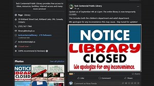 Library n Kirkland Lake closes temporarily