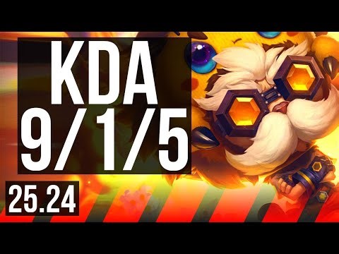 HEIMERDINGER vs DARIUS (TOP) | Good KDA: 9/1/5 | EUNE Master | 25.24