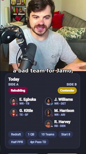 🚨 Egbuka & Kittle for Jamo, Marv, & Harvey. Who won? 🔥 #shorts #fantasyfootball #dynastytrades