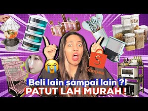 WEH ! Aku beli 40 kitchen gadget pelik kat shopee 😂 | SHOPEE HAUL ! | UNBOXING