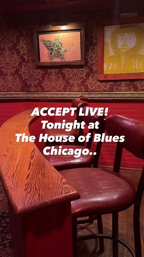 Check out this awesome venue for tonight’s show in Chicago!! We are already getting ready ,setting up , sound check soon.. and we can’t wait to create a Metal Storm with you guys! Tag yourself if you’re coming down in the comments! Until then Metalheads….. The anticipation is 🔥☄️🔥 | ACCEPT