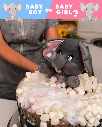 Baby Shower Elephant Cake! Make your baby shower unforgettable with this cute treat 🐘🍰 | Chefclub Network
