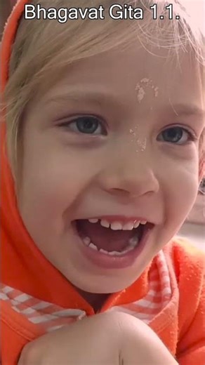 4-year-old girl chanting Bhagavad-gita 🧡