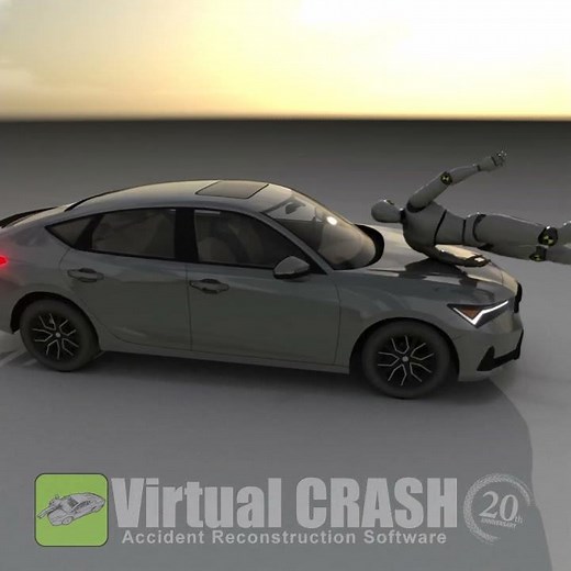 Pedestrian Impact Simulation | Virtual CRASH 6