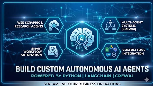 Fatima_tech25: I will build custom autonomous ai agents using python and langchain for $100 on fiverr.com