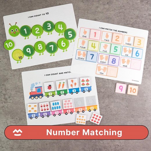 Number Matching 1-10 – Printable Counting Game, Math Activity, Preschool & Pre-k - Etsy