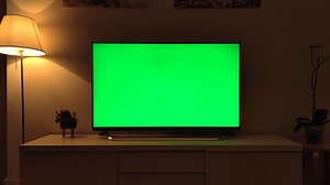 8K Green Screen Television In Home