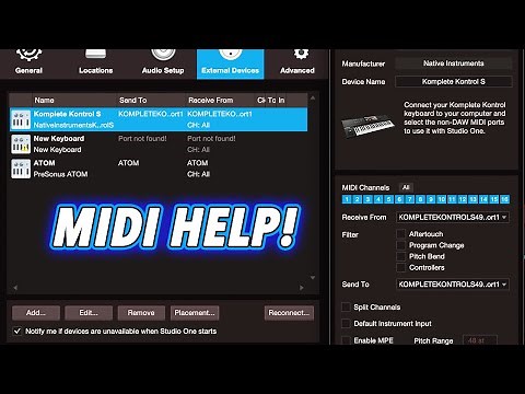 Midi External Keyboard Troubleshoot No Sound in Studio One 5