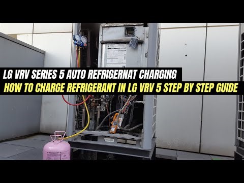 LG VRF Multi V5 Training Course | Part 14| How To Charge Refrigerant in Auto Mode LG VRF series 5