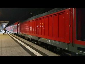 BR 147 001-2 mit 5 Doppeldeckern hat Ausfahrt in Karlsruhe-Durlach als RE 19553 nach Stuttgart Hbf