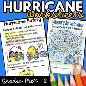Hurricane Worksheets | Extreme Weather Activities | Science Writing Booklet K-3