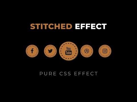 HTML CSS Buttons | Stitched Leather effect