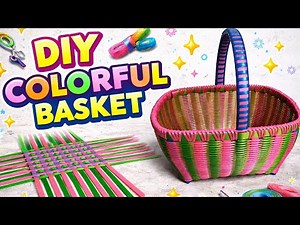 Amazing Plastic Basket Making at Home | DIY Colorful Basket Easy Method