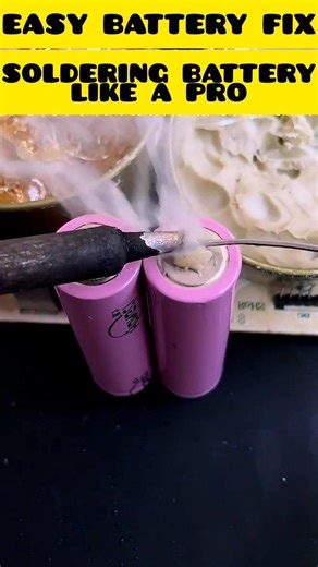 How to Solder 18650 Battery Cells Perfectly (Easy DIY Trick!) 🔋⚡ ​#18650Battery #SolderingHacks #diy