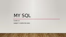 SQL.pptx - Computer Science - Notes - Teachmint