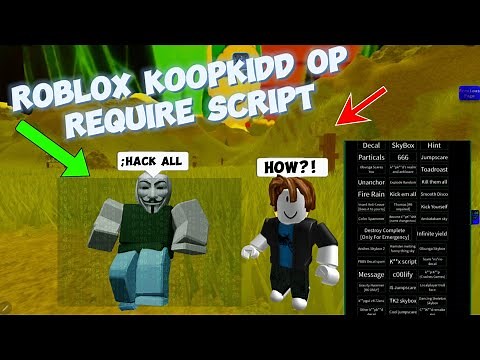 ROBLOX K00PKIDD GUI REQUIRE | BEST REQUIRE | HACK EVERYONE🔥 / ROBLOX REQUIRE SHOWCASE
