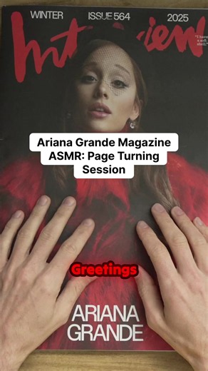 Soft whispering and relaxing cover rubbing sounds as I introduce an Ariana Grande Interview magazine issue. You can watch the entire, full-length reading and page turning video over on my YouTube channel, AsmrByAustin. #asmr #whispering #pageturning #magazinesounds #relaxing
