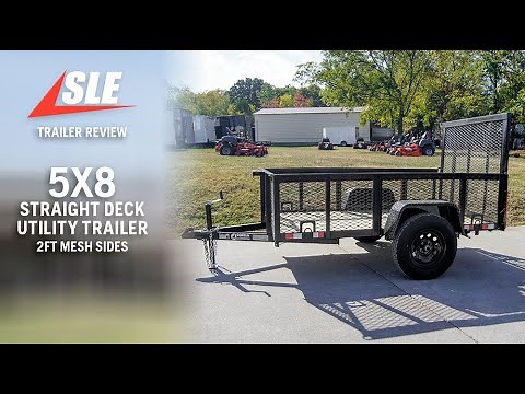 Review of 5x8 Straight Deck Utility Trailer with 2ft Mesh Side 3500lb Axle | #sleequipment #trailer