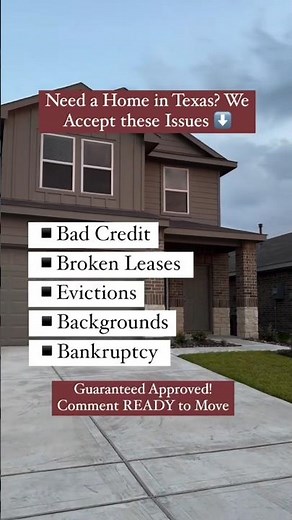 🏡 Second Chance Rentals in Texas | Get Approved with Bad Credit or Past Evictions!