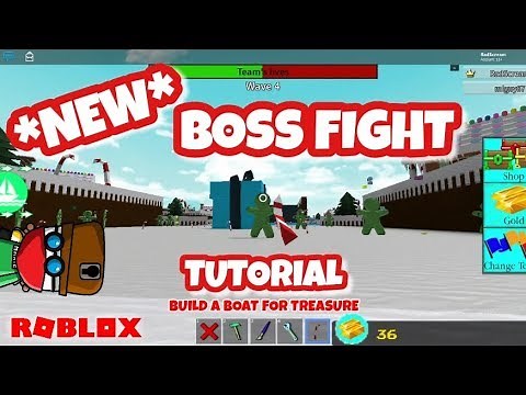 * NEW * GINGERBREAD MAN - BOSS FIGHT TUTORIAL - STRATEGY - Roblox -Build a Boat for Treasure