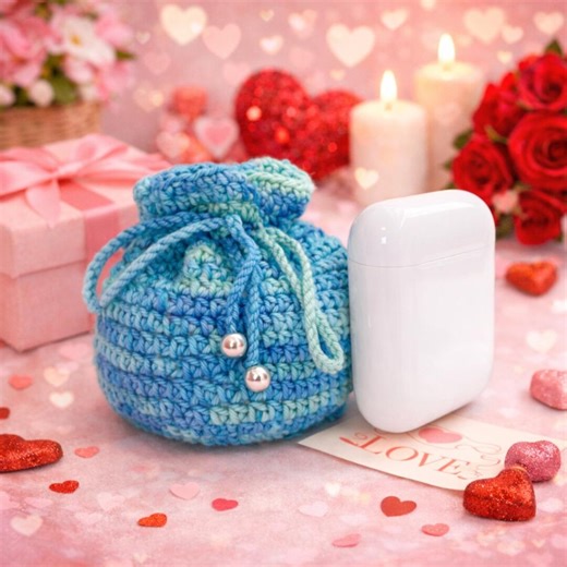 Crochet Mini Gift Bag Pattern: Drawstring Pouch, AirPod Case (PDF Pattern) - Etsy