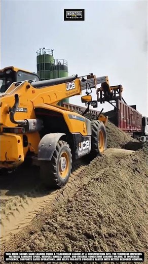 Loading sand at construction site using Work tool telehandler loader #tool #worktool