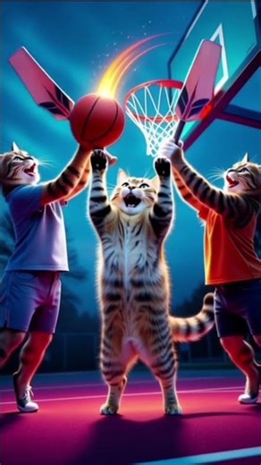 is it a bat boll or a football match , Cats are confused / ai generated