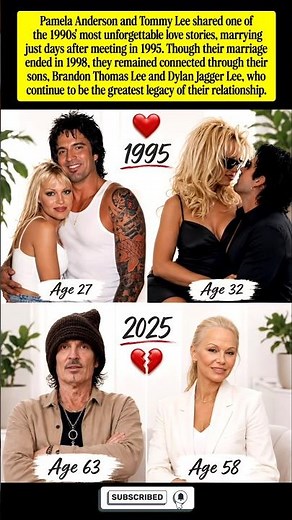 Pamela Anderson and her ex husband Tommy Lee #pamelaanderson