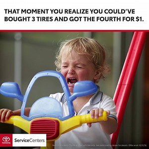 27K views · 97 reactions | Nobody likes missing out on a deal. So make an appointment at your local Toyota Service Center and take advantage of the Toyota Tire Savings Event. | Toyota USA | Facebook