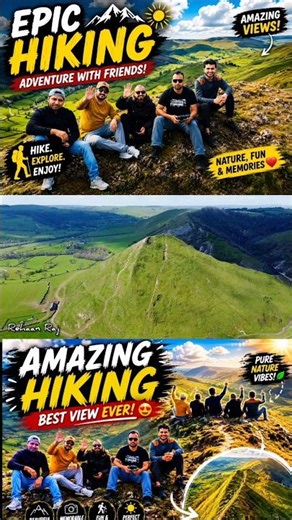 🏔️ EPIC HIKING ADVENTURE | Stunning Peak District Views with Friends 🌿✨