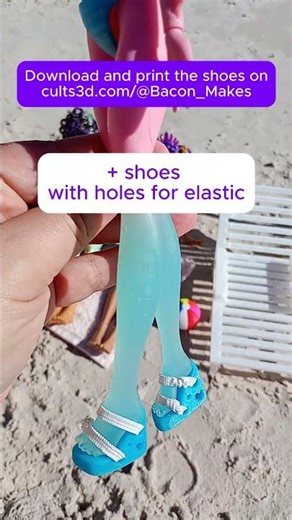 3D modelling, bikini for monster high Lagoona,by Bacon Makes. 🍕👾 #diy #miniature #3dprinting