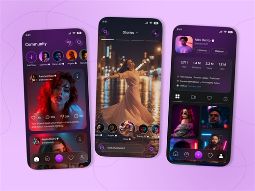 Social Media Mobile App Design