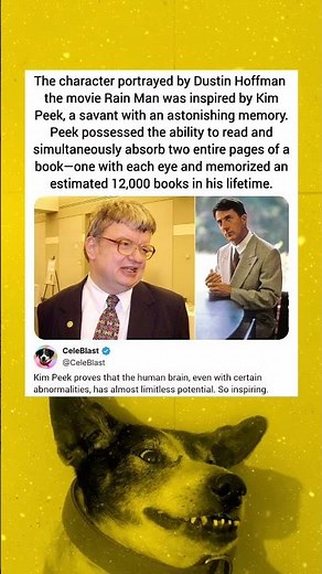 The character portrayed by Dustin Hoffman the movie Rain Man was inspired by Kim Peek