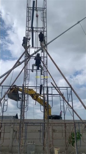 Monitoring the Progress of Lightning Protection Pole Installation