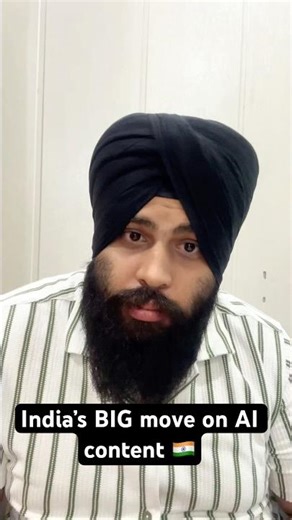 India’s BIG Move on AI Content🇮🇳 #day18 #aicontent #india #technews #tech #youtubeshorts #aipolicy