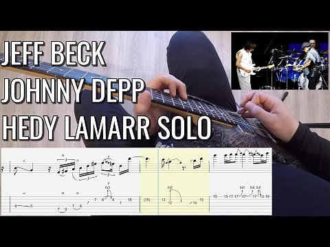 Johnny Depp, Jeff Beck – This is a Song for Miss Hedy Lamarr Guitar Solo PoV Lesson/Cover with Tab