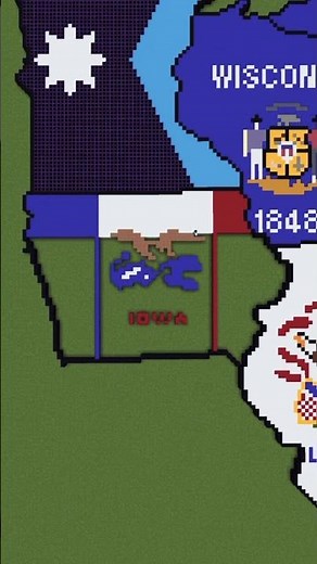 U.S. States - Iowa #flags #maps #minecraft #usa #iowa