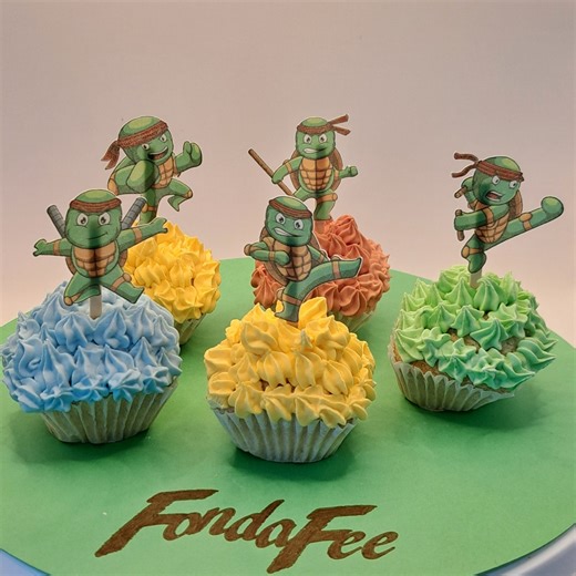 12 Ninja/turtle Cake Toppers Made of Edible Paper (wafer Paper), Muffin Toppers, Cake Decoration - Etsy New Zealand