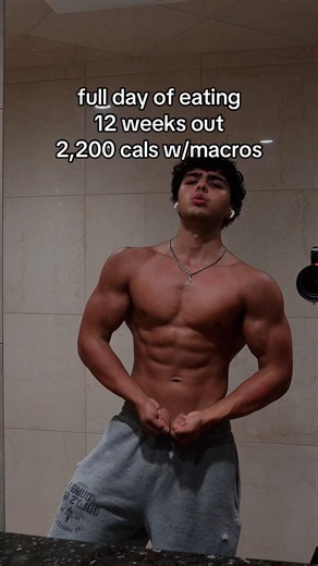 full day of eating 12 weeks out. 2,200 cals with macros #fdoe #bodybuilding #diet