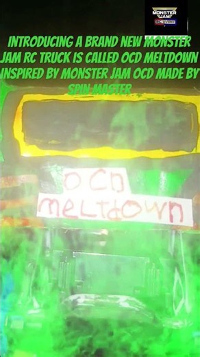introducing a brand new RC Monster jam truck is called OCD meltdown made by spin Master