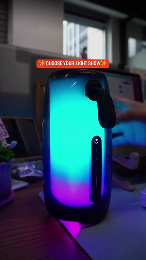 Light up your work day with an awesome light show from the JBL Pulse 5. ✨ Play your jam and watch as this portable waterproof speaker lights up to the beat. 😎 #JBL #JBLPH #Pulse5 #workday #office #fyp #foryou #officetok #wireless #bluetooth
