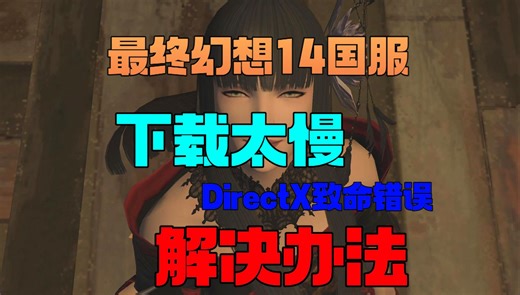 最终幻想14国服下载慢DirectX报错，最终FF14报错解决办法