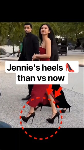 Jennie's High Heel Evolution: Then vs. Now 👠😂 #shorts #fyp #jennie #blink