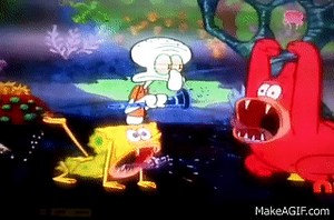 Prehistoric spongebob on Make a GIF