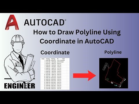 How to Draw Polyline Using Coordinate in AutoCAD || Draw polyline from coordinate
