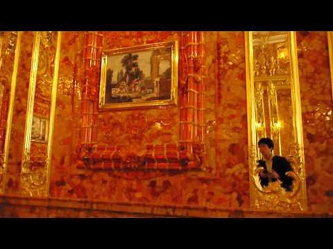 エカテリーナ宮殿琥珀の間！の迫力映像！＜ロシア＞