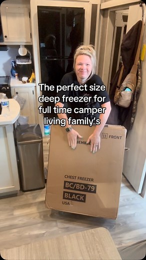 The perfect size deep freezer for camper life | Michelle Coughran