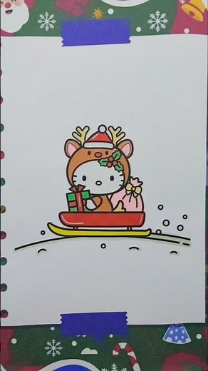 Coloring Hello Kitty Christmas Coloring Pages 🦌 | Fun Art For Kids